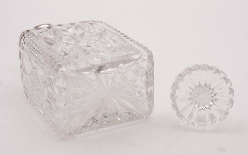 Gorgeous Silver Topped Cut Glass Decanter Circa 1930