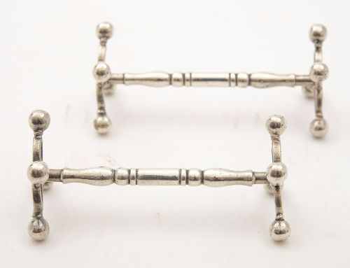 Good Pair of Silver Victorian Knife Rests London 1884