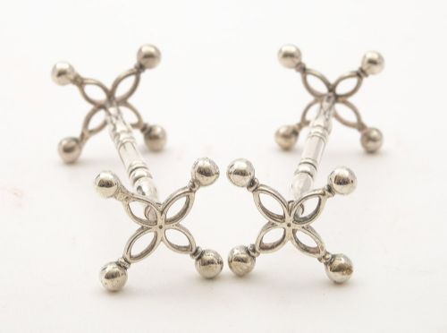 Good Pair of Silver Victorian Knife Rests London 1884