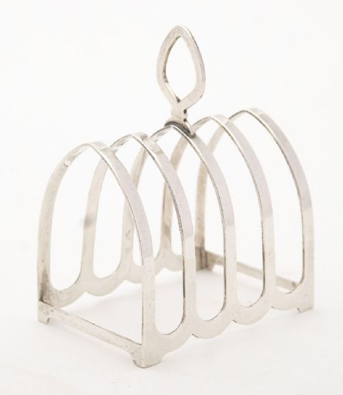 Nice Art Deco Silver Toast Rack Birmingham 1935
