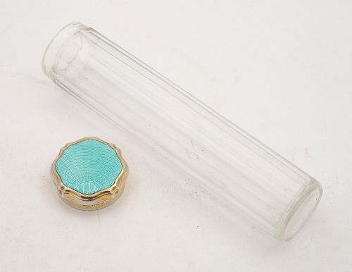 精美的装饰艺术风格珐琅顶罐 - 伯明翰 1930 年