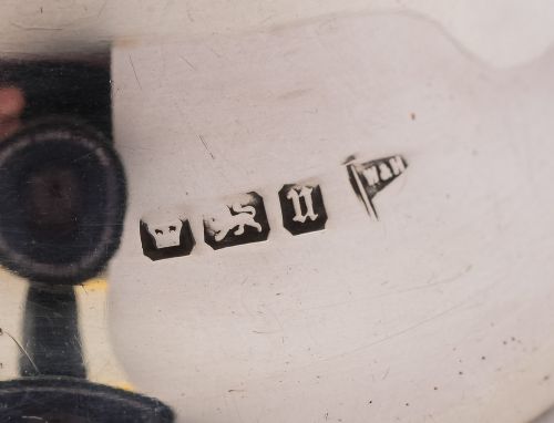 Lovely Trio of Silver Based Glass Vases Sheffield 1912
