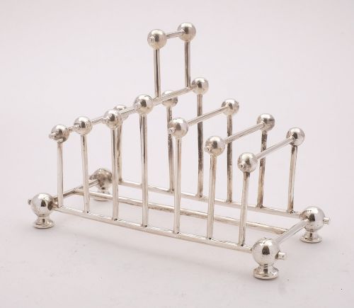 Fabulous Christopher Dresser Style Silver Plated Toast Rack Circa 1890