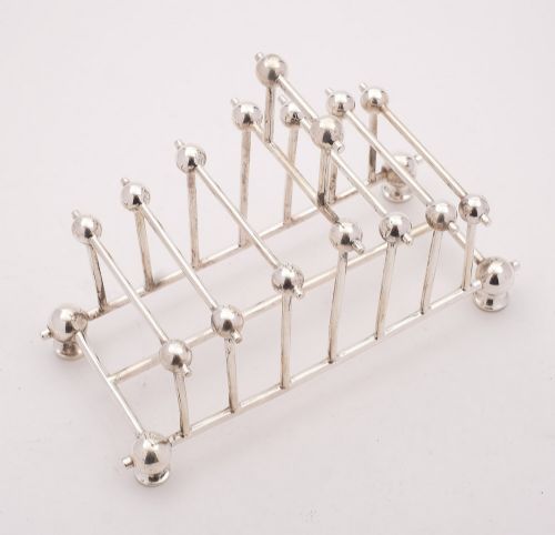 Fabulous Christopher Dresser Style Silver Plated Toast Rack Circa 1890