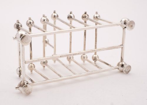 Fabulous Christopher Dresser Style Silver Plated Toast Rack Circa 1890