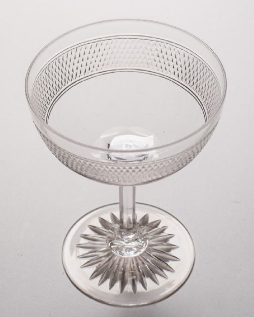 Nice Set of 5 Edwardian Cut Glass Champagnes Circa 1905