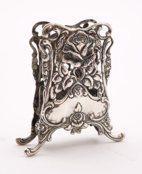 Nice Belgian Silver Match Holder - circa 1900