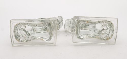 Nice Pair Glass Horse Bookends - circa 1930