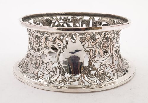 A superb silver on copper dish ring/potato ring - circa 1820