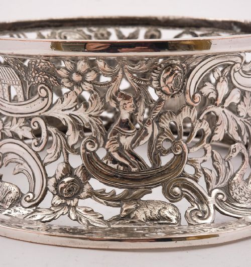 A superb silver on copper dish ring/potato ring - circa 1820