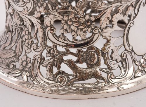 A superb silver on copper dish ring/potato ring - circa 1820