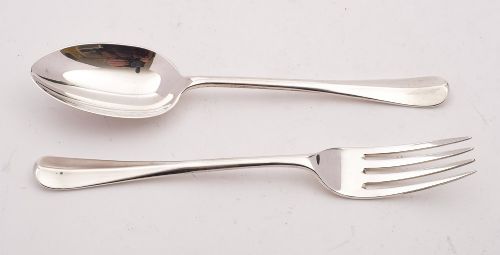 A Good English Victorian Silver Christening Set - London 1933