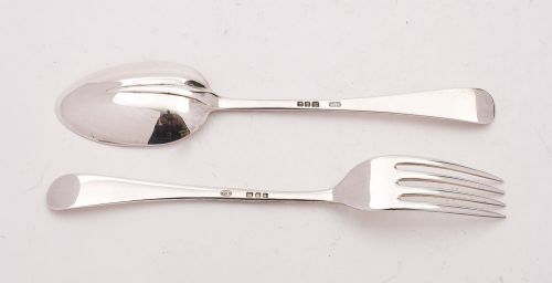 A Good English Victorian Silver Christening Set - London 1933