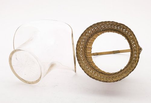 Pretty Brass & Glass Flower Vase - circa 1930