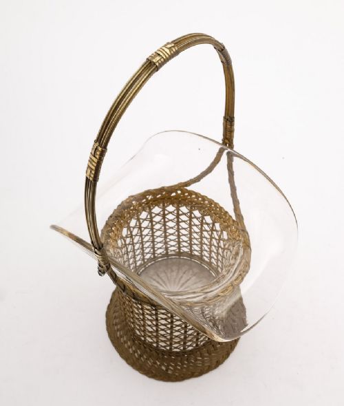 Pretty Brass & Glass Flower Vase - circa 1930