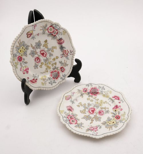 Lovely Pair Worcester China Plates - circa 1830