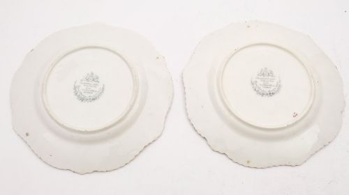 Lovely Pair Worcester China Plates - circa 1830
