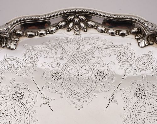 Very Large Victorian Silver Plated Elkington Salver/Tray - 1861