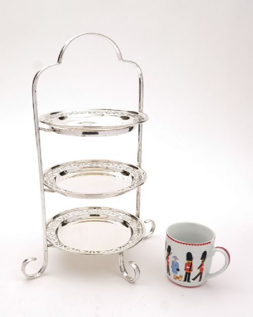 Elegant Art Deco Silver Plated 3 tier Cake Stand - circa 1930