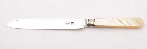 Nice Edwardian Silver bladed cake knife - Sheffield 1901