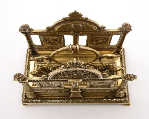 Fabulous Victorian brass letter rack - circa 1890