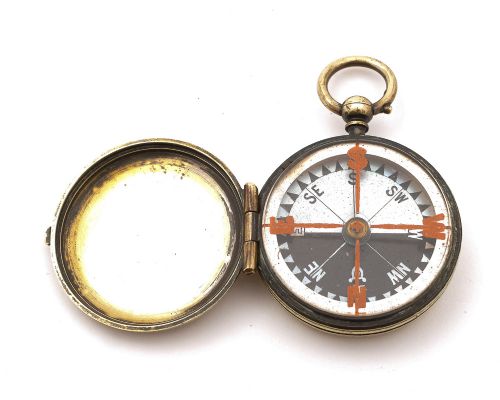 A Nice Edwardian Brass Pocket Compass - circa 1905