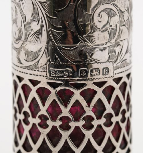 Lovely Edwardian Silver Scent Bottle - Birmingham 1909