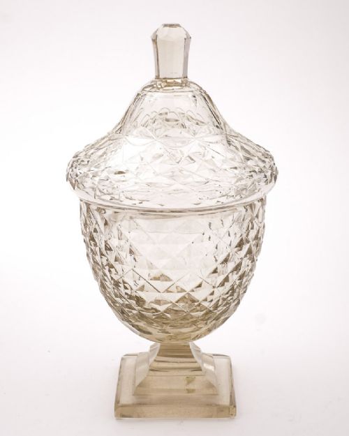 Nice Georgian Irish Cut Glass Jar - circa 1810