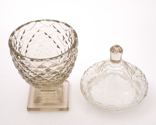 Nice Georgian Irish Cut Glass Jar - circa 1810