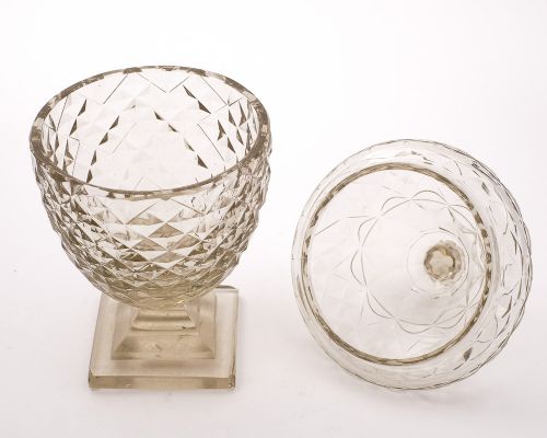Nice Georgian Irish Cut Glass Jar - circa 1810