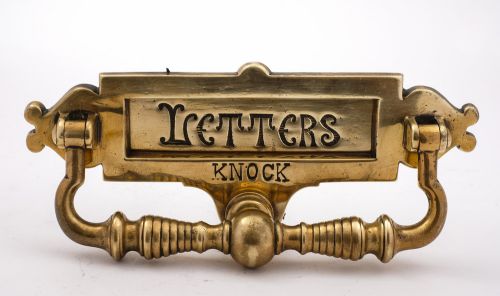Fabulous Victorian Brass Letter Box/Knocker - circa 1880