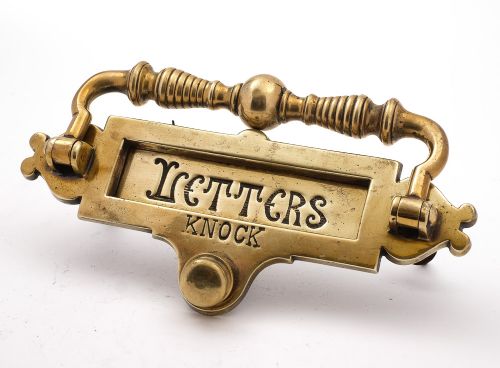Fabulous Victorian Brass Letter Box/Knocker - circa 1880