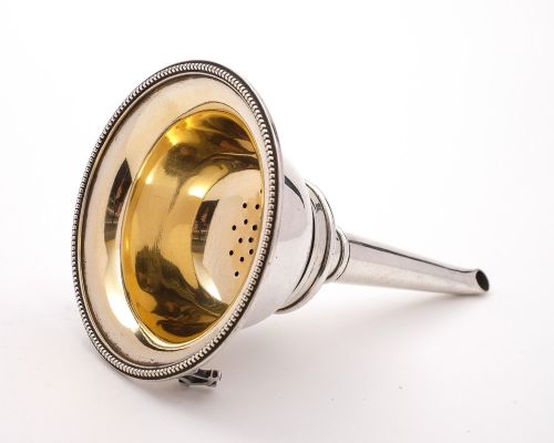 Nice English Victorian silver plated wine funnel - circa 1880