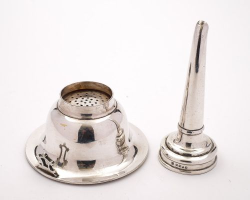 Nice English Victorian silver plated wine funnel - circa 1880