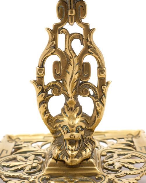 Fabulous Pair Victorian Brass Candlesticks - circa 1890