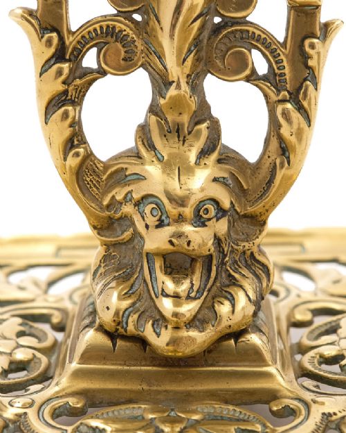 Fabulous Pair Victorian Brass Candlesticks - circa 1890