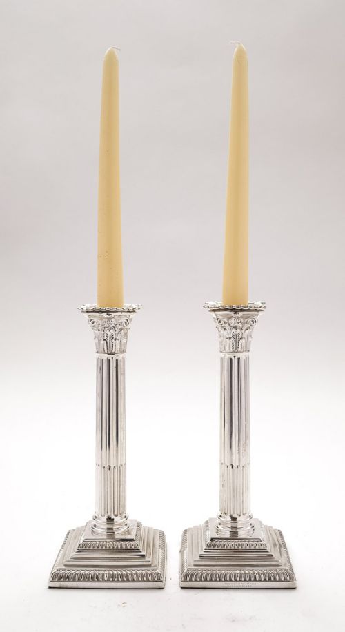 A Pair of Elegant Victorian Candlesticks - circa 1880
