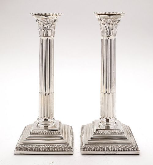 A Pair of Elegant Victorian Candlesticks - circa 1880