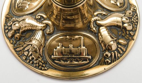 Nice Victorian brass candlestick shaped postal scales -circa 1860