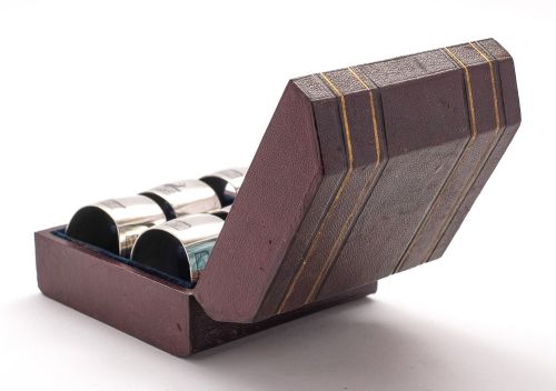 Nice Set of 6 Middle Eastern Silver Napkin Rings - circa 1920