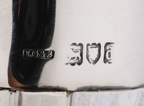 Edwardian Silver Handled Glass Claret Jug - English Antique - 1903