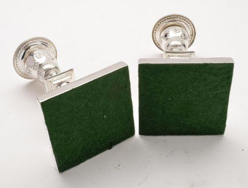 Wonderful pair of English antique silver-plated candlesticks - circa 1905