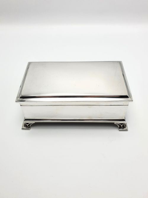 Splendid Art Deco Silver Jewellery Box - Birmingham 1938