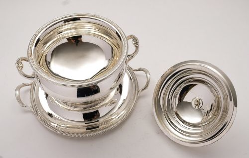 Splendid Large Antique Victorian Tureen on Stand - circa 1880