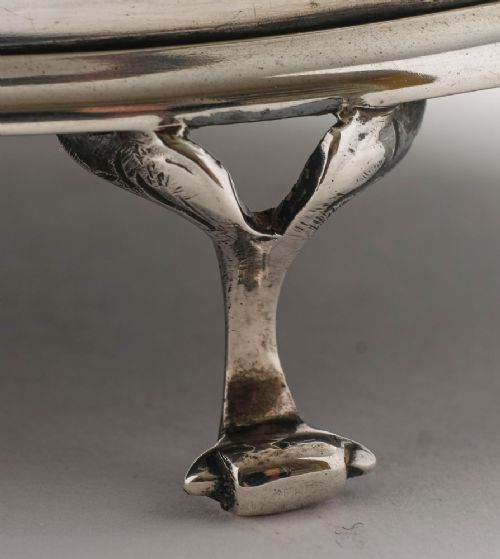 Pretty English antique silver trinket / jewellery box - London 1917