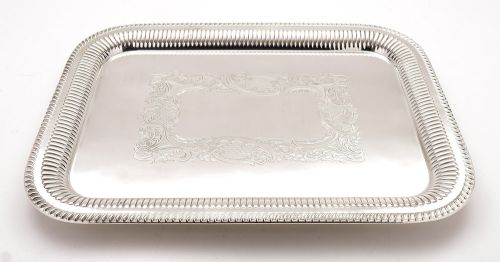 Antique Victorian Silver-Plated Drinks Tray - circa 1890