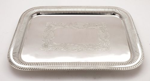 Antique Victorian Silver-Plated Drinks Tray - circa 1890