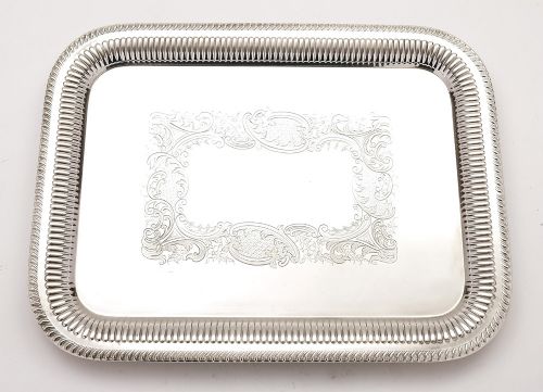Antique Victorian Silver-Plated Drinks Tray - circa 1890