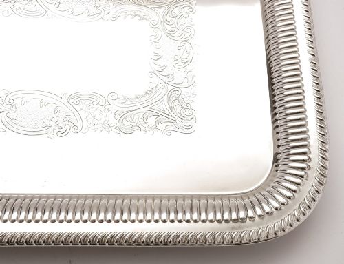 Antique Victorian Silver-Plated Drinks Tray - circa 1890