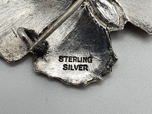 Beautiful silver and enamelled butterfly brooch - circa 1930